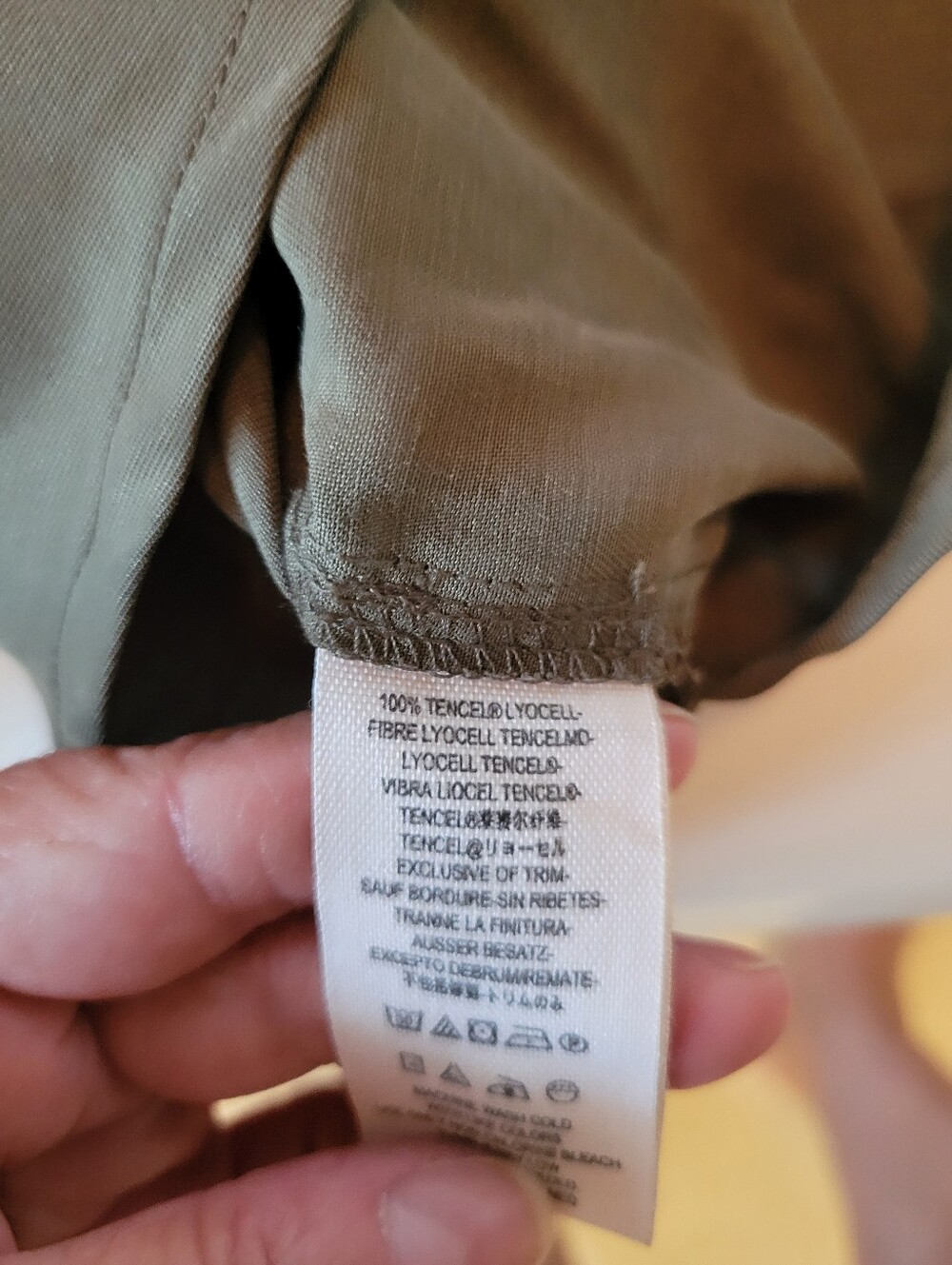 Free People Off Campus Moss Green Metallic Shirt Sz. M - Picture 14 of 14